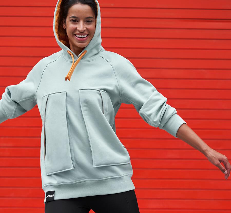 Hoka One One Womens Hoodie - Bondi - Blue - MIDS50987